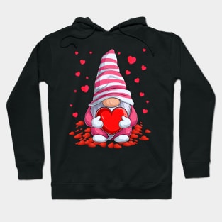 Cute Gnome Holding Hearts Men Women Couples Valentines's Day Hoodie